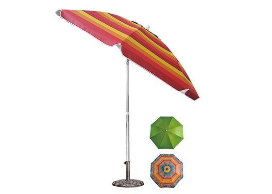 中庭の折りたたみのビーチ パラソル、屋外パラソルの傘の紫外線抵抗力がある