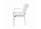 Eco友好的なTextileneの屋外の折り畳み式の椅子のアルミニウム積み重ね可能なテラスの椅子